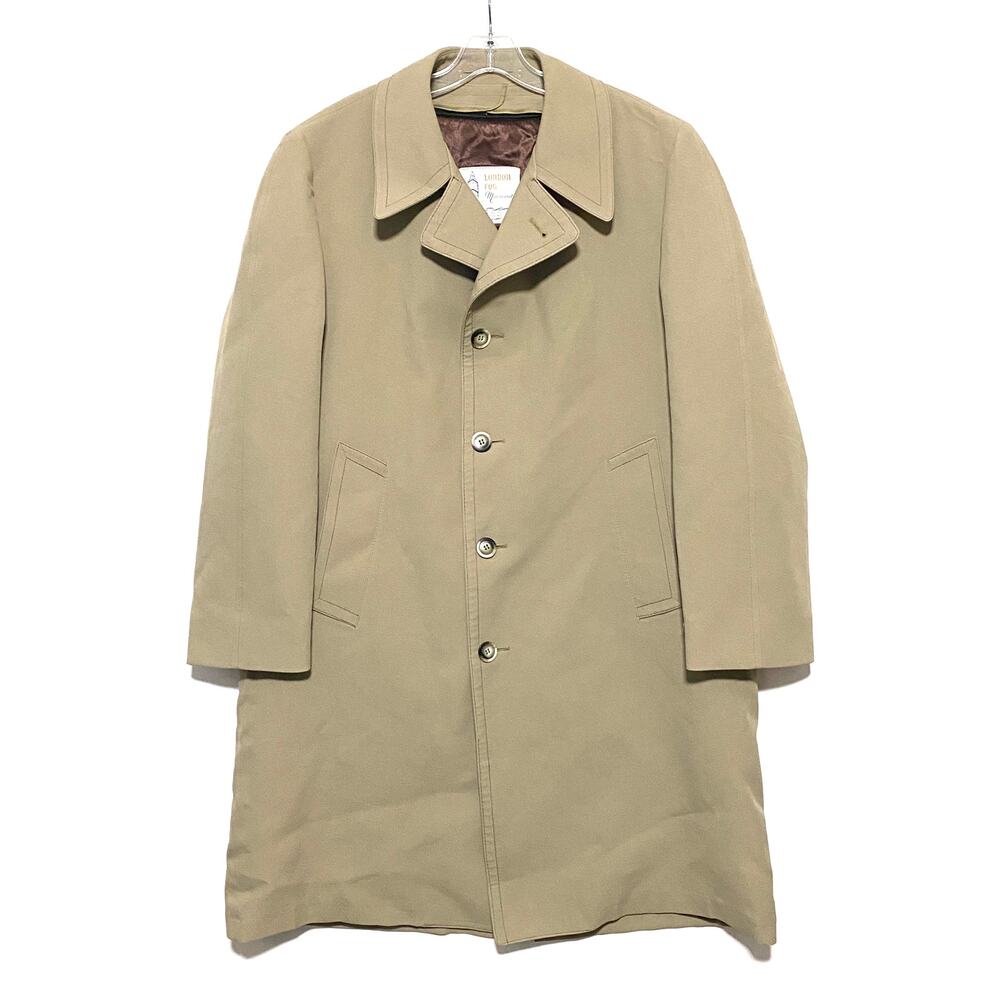 Vintage London Fog Maincoats Raincoat Heavy Lined Trench Coat Mens Size 42R